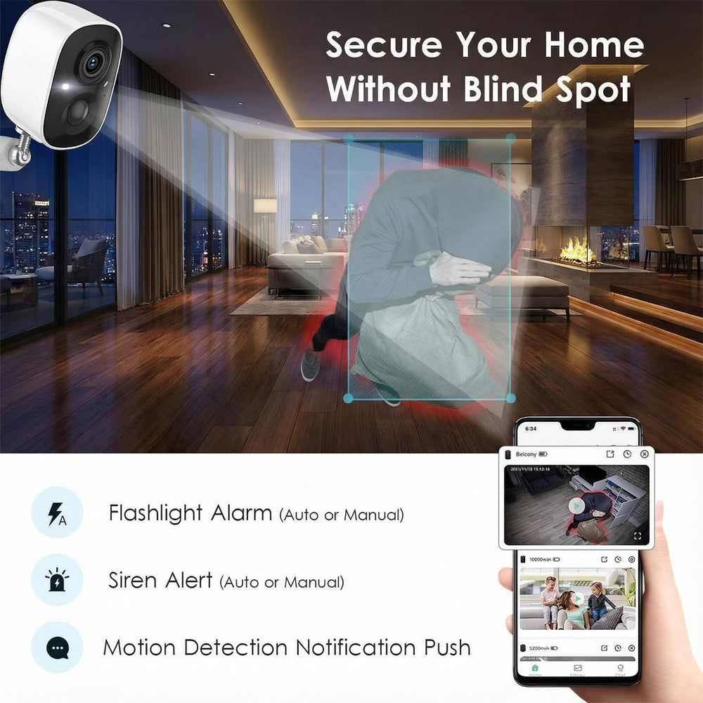 GMK VicoHome Remote Access, Security Cameras Wireless Outdoor, 2K Video