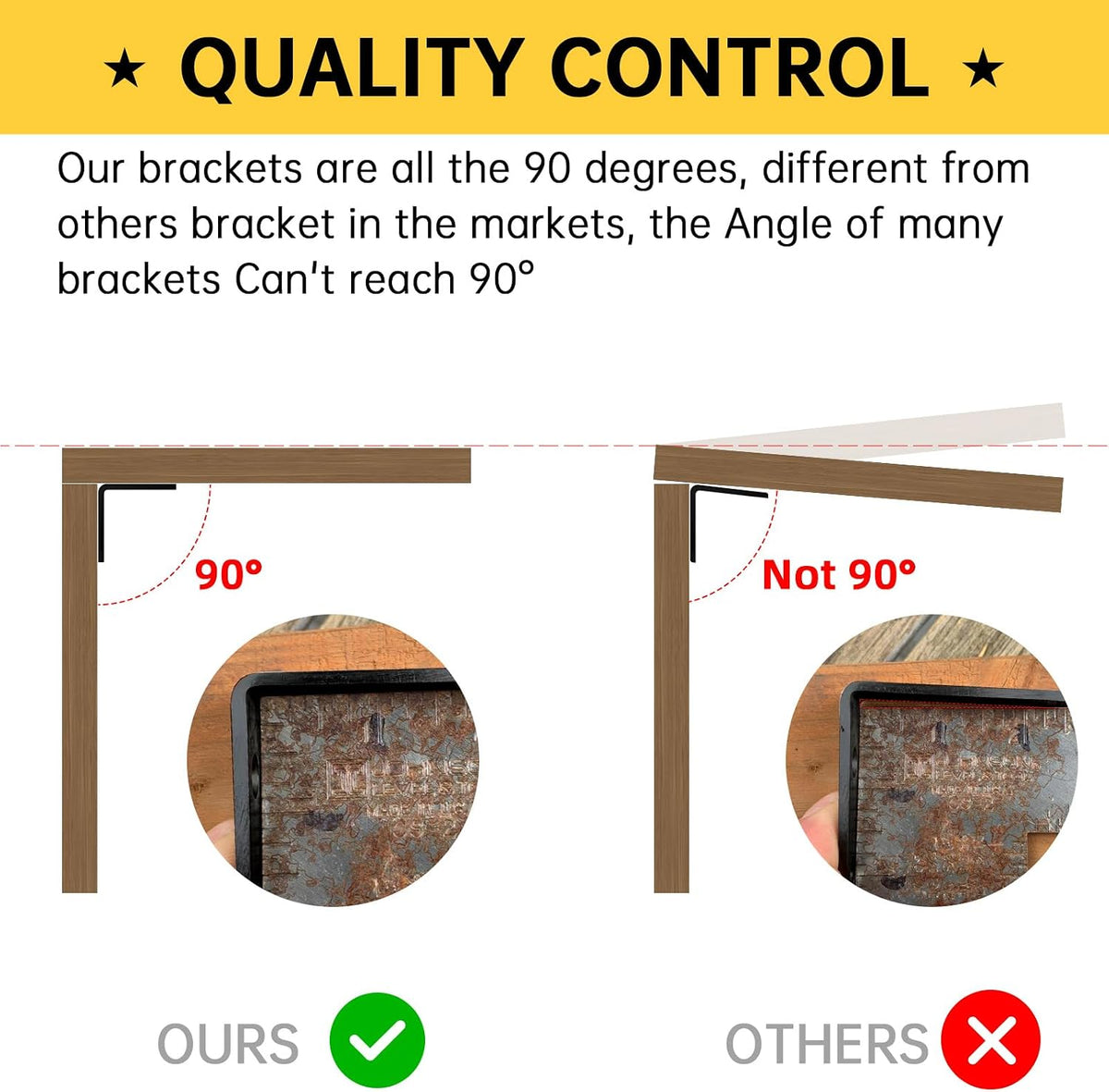 2x2x4 inch galvanized l bracket for wood (15pcs), side view