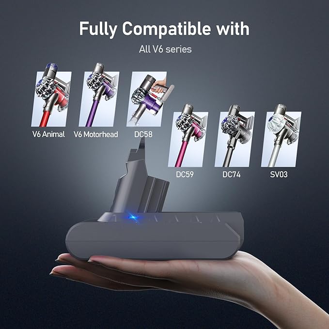 Keenstone Battery Replacement for V6, 8000mAh Li-ion Battery Compatible