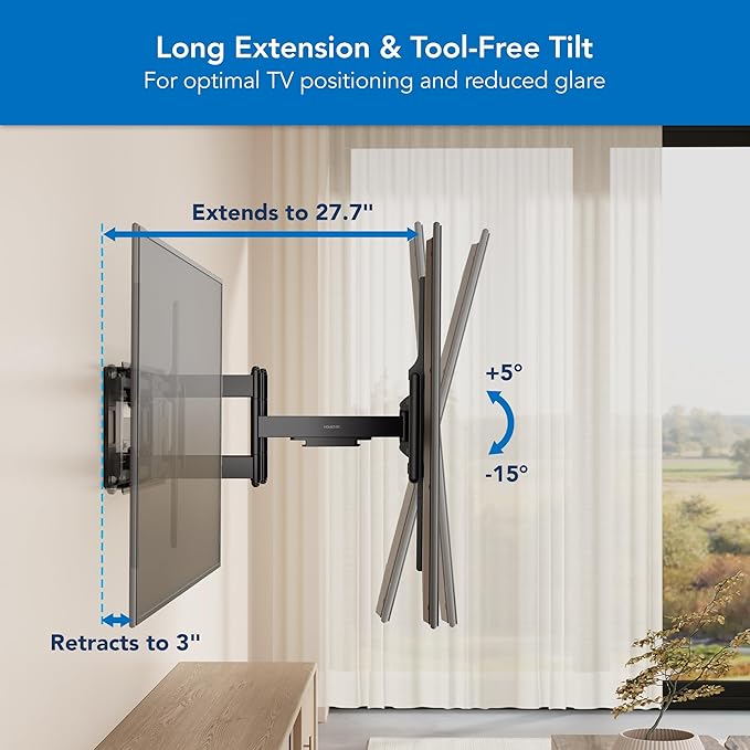 Mount-It! Heavy Duty XXL Full Motion TV Wall Mount