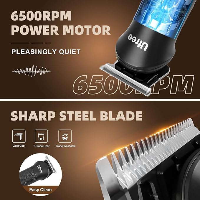 Ufree Beard Trimmer for Men, Electric Razor Shavers, Cordless Hair Clippers