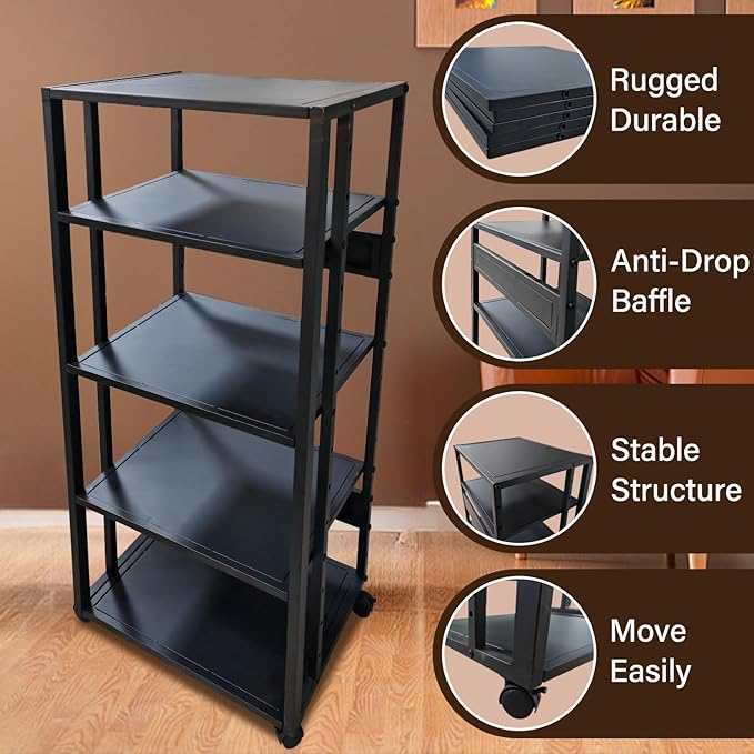 jvsufuik 5-Tier AV Media Stand