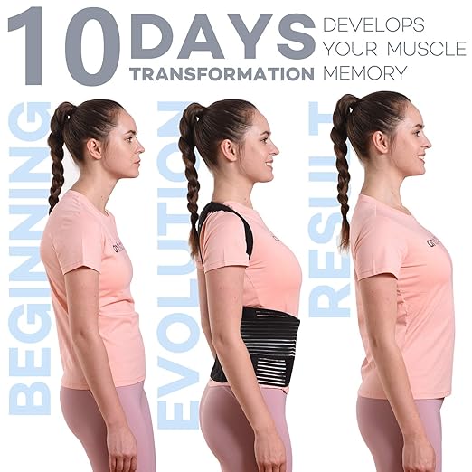 SICHEER Posture Corrector for Women and Men Back Brace Straightener Shoulder