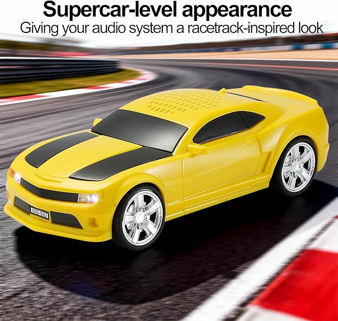 WSTER Classic Sports Car Model Bluetooth Speaker, Portable Wireless Outdoor
