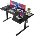 Agilestic Electric Standing L-Shaped 59 Inches Height Adjustable Desk, Sit and