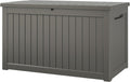 270 Gal Deck Box,Outdoor Storage Box Waterproof Lockable,Gas Lift,Grey