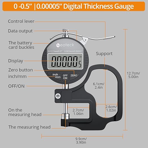 Neoteck Digital Thickness Gauge