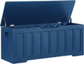 VANKILEY 47.2" Storage Chest Extra Large, Wooden Storage Bench(Blue)