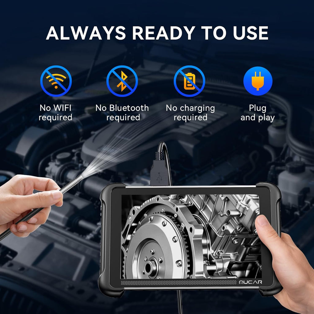 mucar e021 usb endoscope borescope, compatible with pc on a desk or shelf