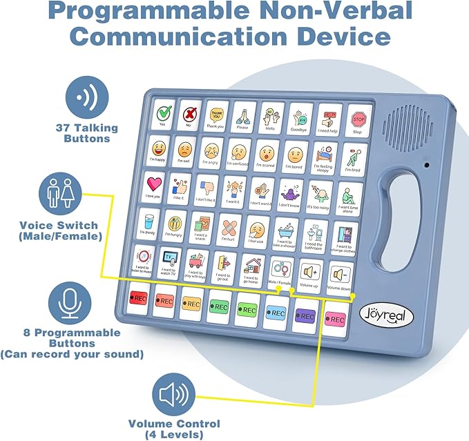 Joyreal AAC Device for Autism, Non Verbal Communication Tools for Speech