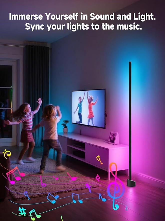 GIPOYENT Standing Floor Lamp, RGB LED Lamp