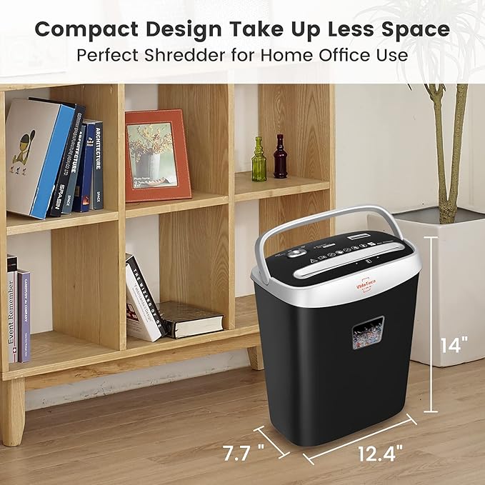 VidaTeco Paper Shredder for Home Office Heavy Duty