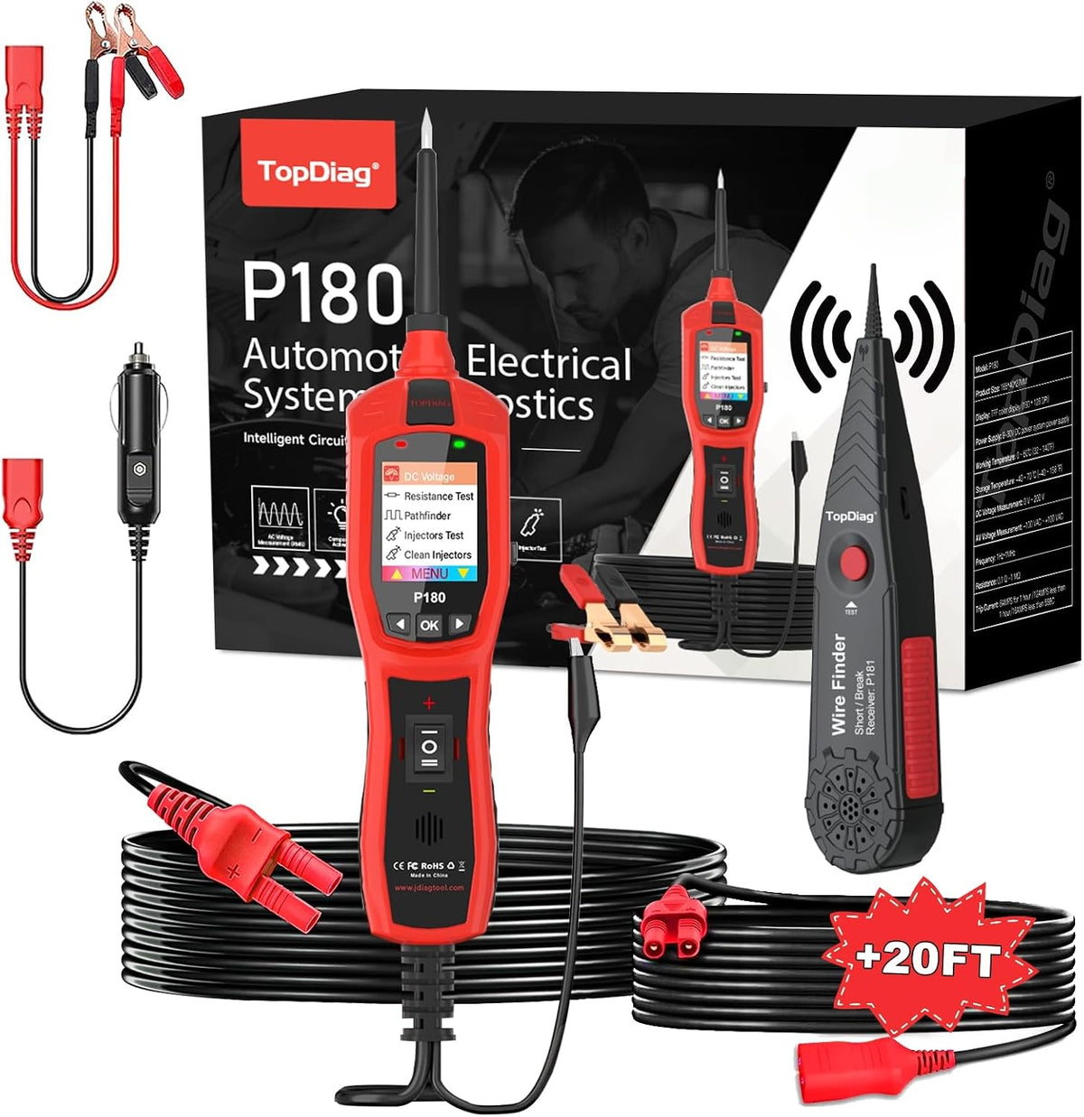Circuit Breaker Finder Tool, Battery Tester, AC DC Voltage Tester, Fuel