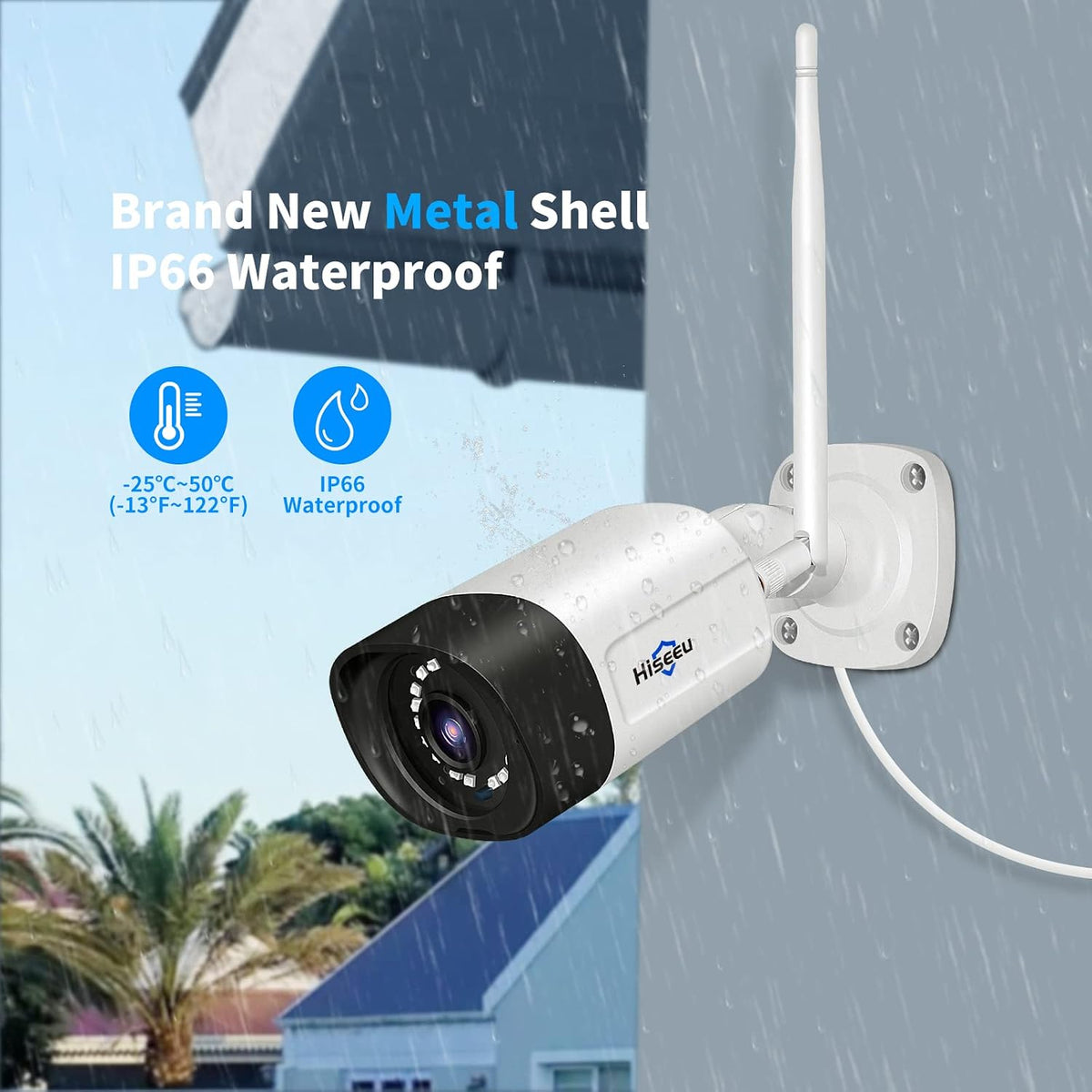 hiseeu 5mp cameras for home security, compatible nvr, view 9