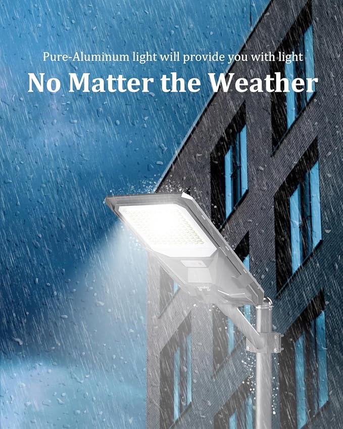 Ofuray Of-4000W Solar Street Lights Outdoor, 000Mah High Power Solar Security