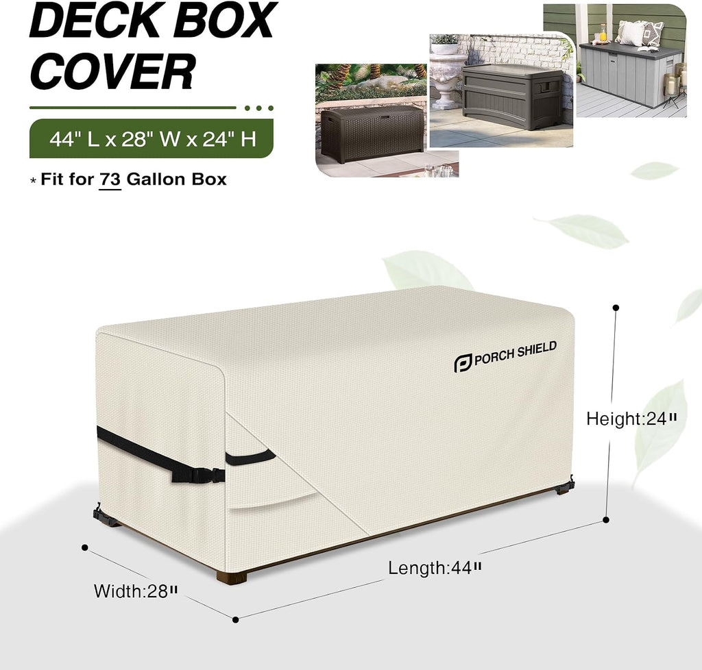porch shield patio deck box storage cover 44, close-up detail
