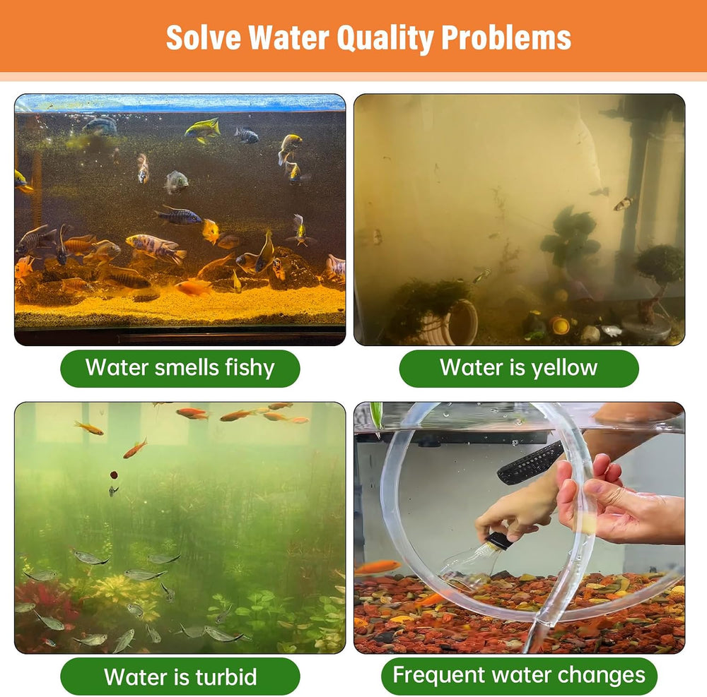 hygger Aquarium Activated Carbon, Premium Natural Coconut Shell Activated Cha...