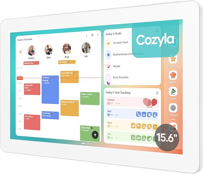 Cozyla Digital Calendar+ 2: 15.6'' Wall Planner Touch Screen Chore Chart