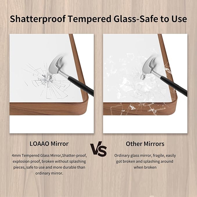 LOAAO 32X36 Inch Bathroom Mirror