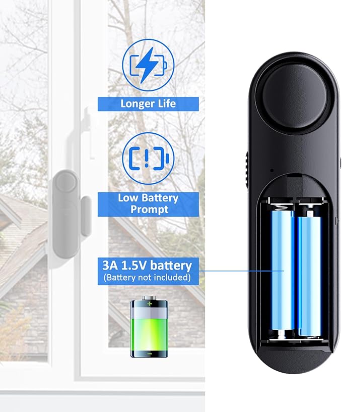 Window and Door Alarm When Opened (5-Pack)