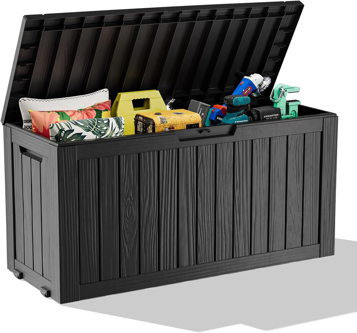 75 Gal Lockable Outdoor Storage Box Waterproof Deck Box