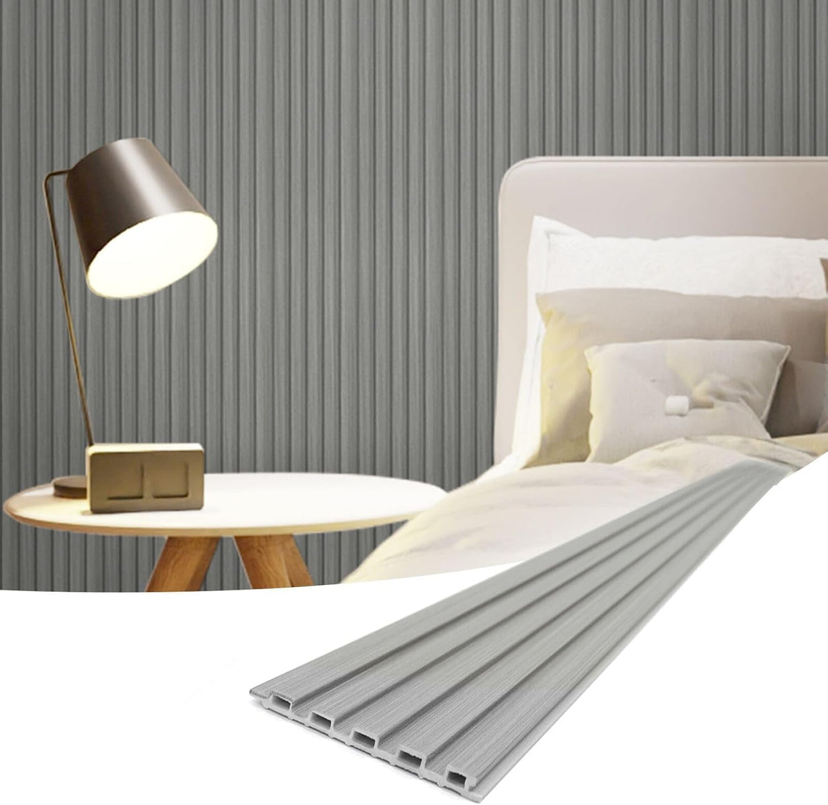 Art3d Slat Wall Panels, WPC Soundproof 3D Wall Paneling (8-Pack)