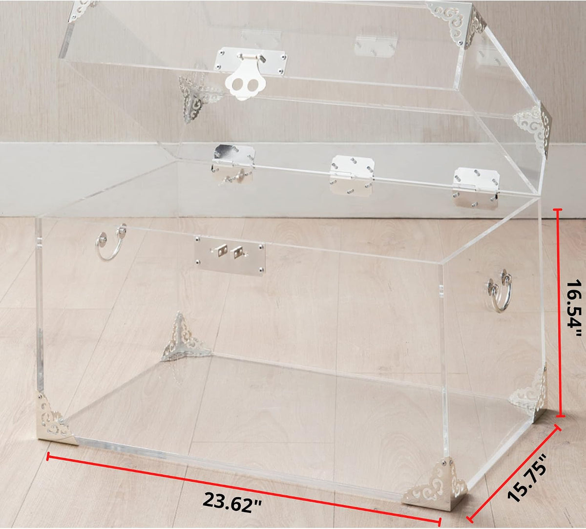 ciao bella acrylic trunk - silver plated, close-up detail