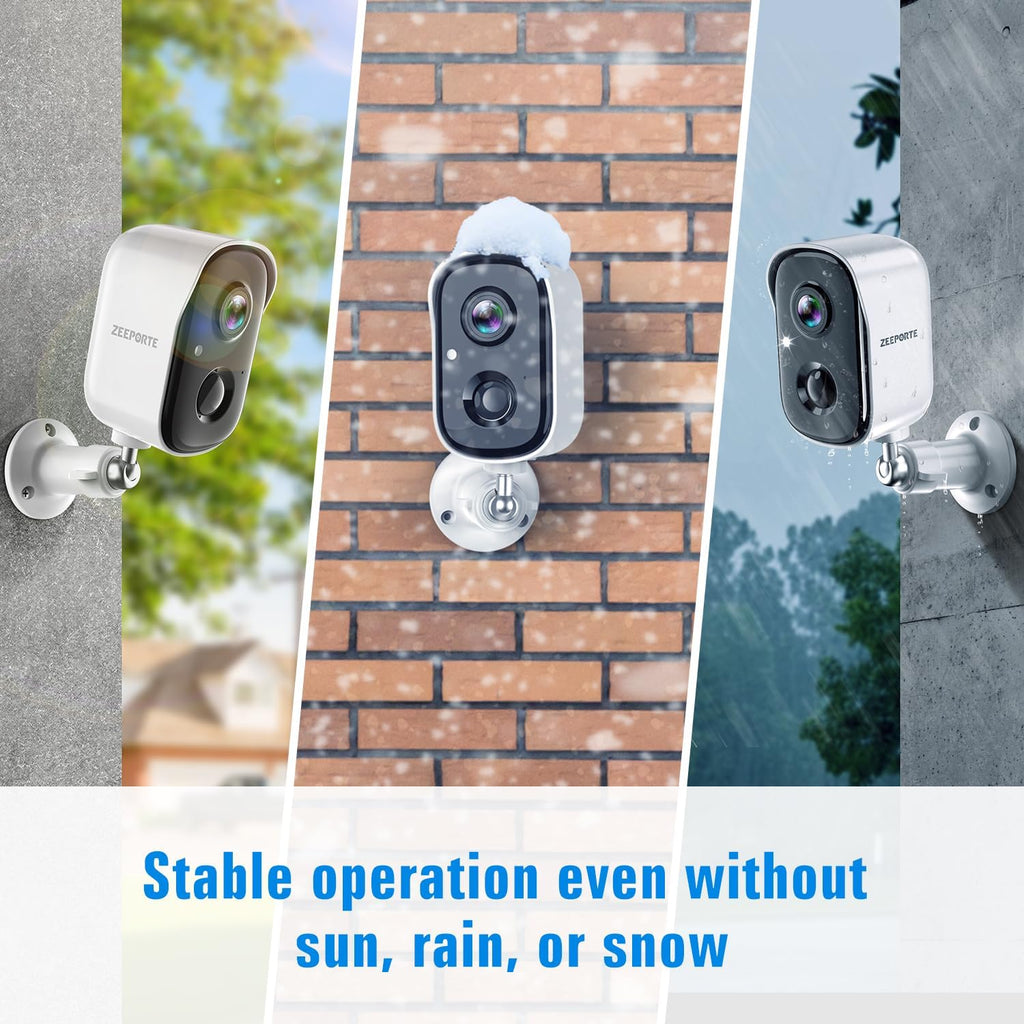 security cameras wireless outdoor, 2k cameras for home, front angle view