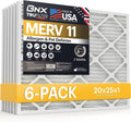 BNX TruFilter 20x25x1 Air Filter MERV 11 (6-Pack)