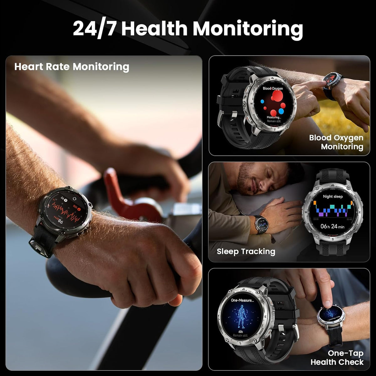 kospet tank t4 rugged smart watch, gps/offline maps, package contents