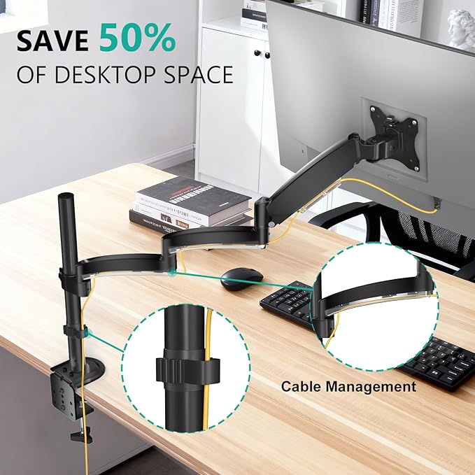 WALI Single Long Monitor Arm