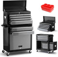 8-Drawer Tool Chest with Wheels, 42'' Rolling Tool Chest Heavy Duty,Black