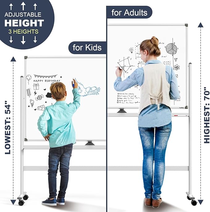 Dry Erase Whiteboard Easel on Wheels