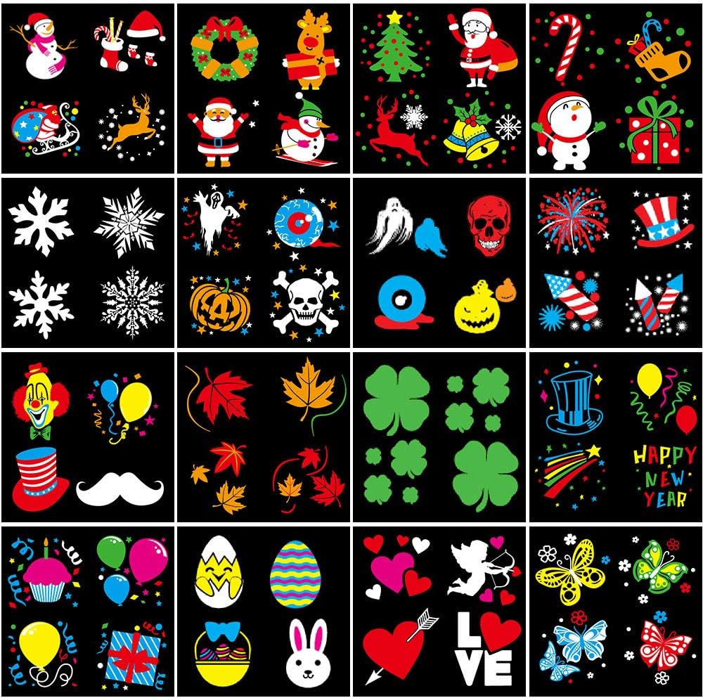 Halloween Christmas Projector Lights, Led Holiday Projector Light with 16pc S...
