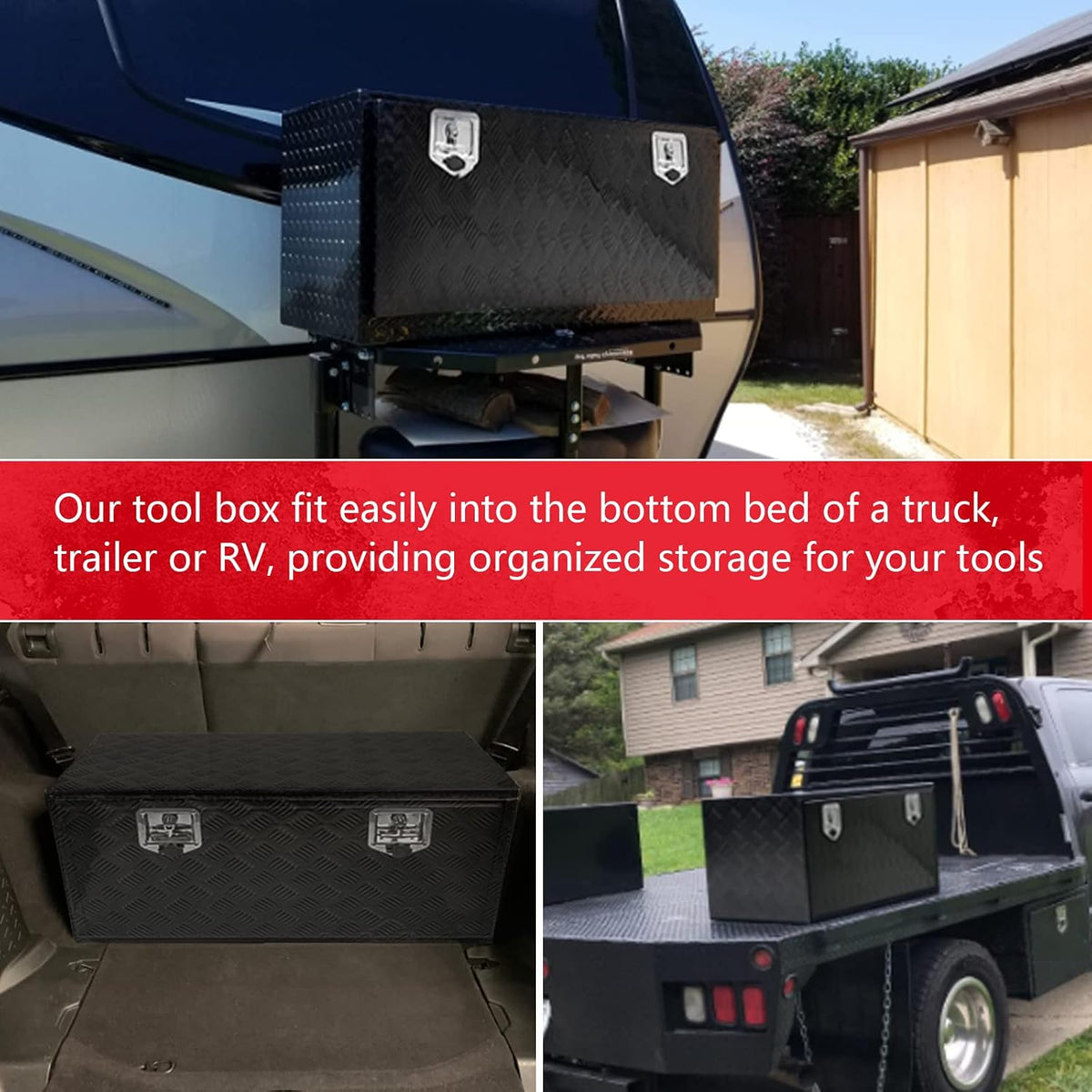 36" x 18" x 18" truck tool box on a desk or shelf