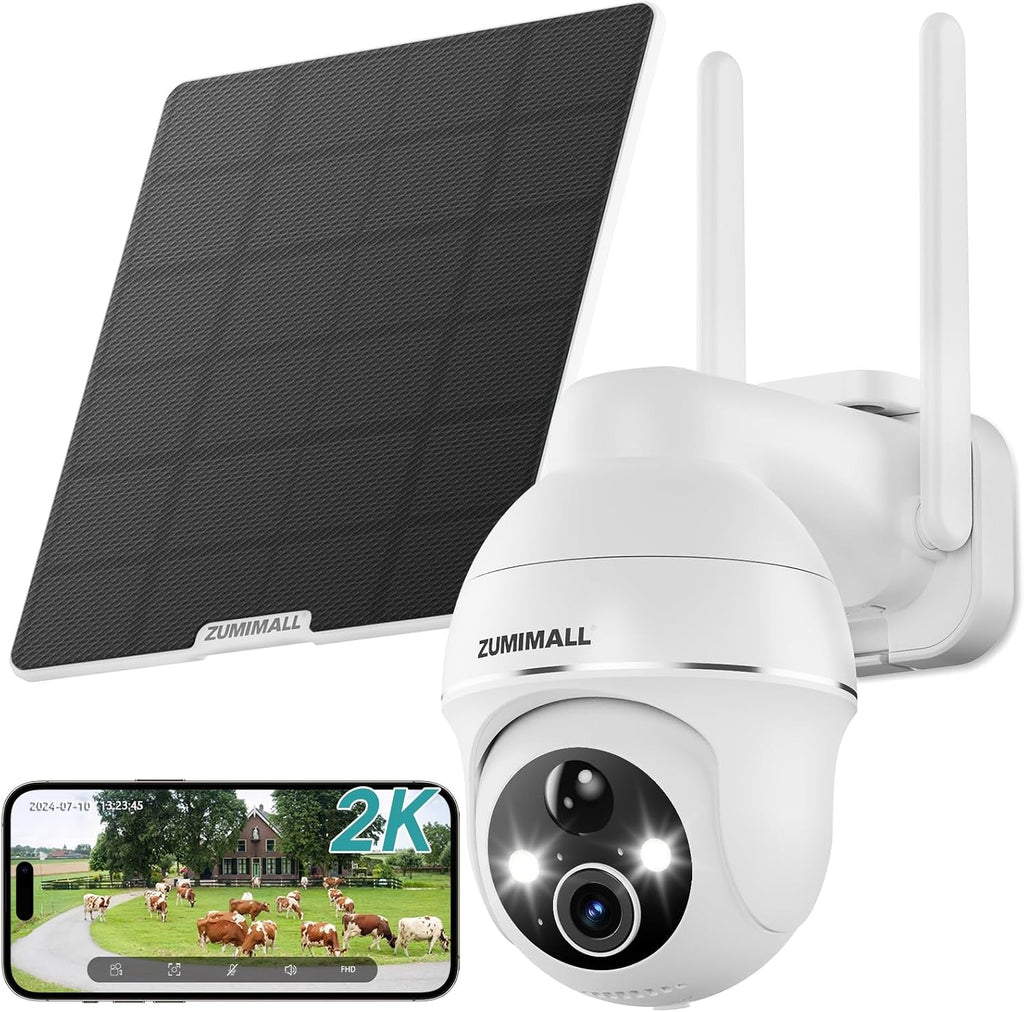 ZUMIMALL 4G LTE Cellular Security Camera, No WiFi Outdoor Camera Wireless
