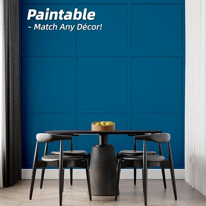 Art3d Premade Board and Batten Paintable Wainscoting Kit, MDF Accent Wall Panel