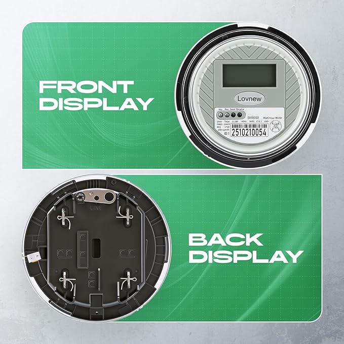 RV Digital Electric Meter, 240V 2 Wire kWh Watt Power Meter