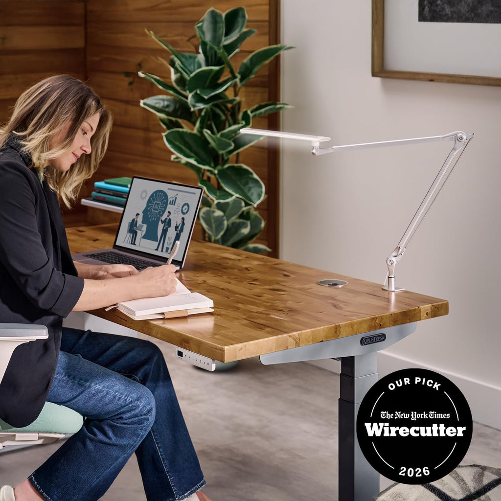UPLIFTDESK E7 LED Desk Lamp with Clamp - 3 Color Mode Architect Desk Lamp