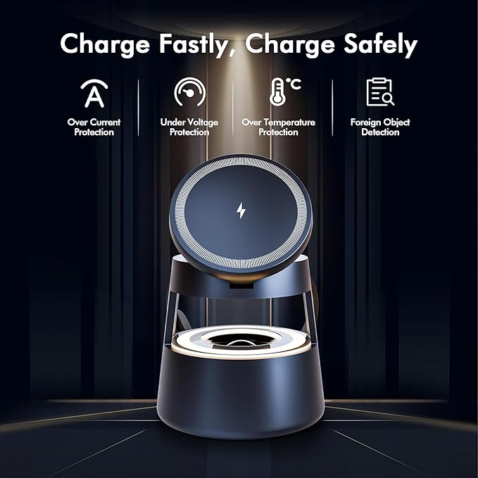 5 in 1 Magnetic Wireless Charger Bluetooth Speakers and Night Light