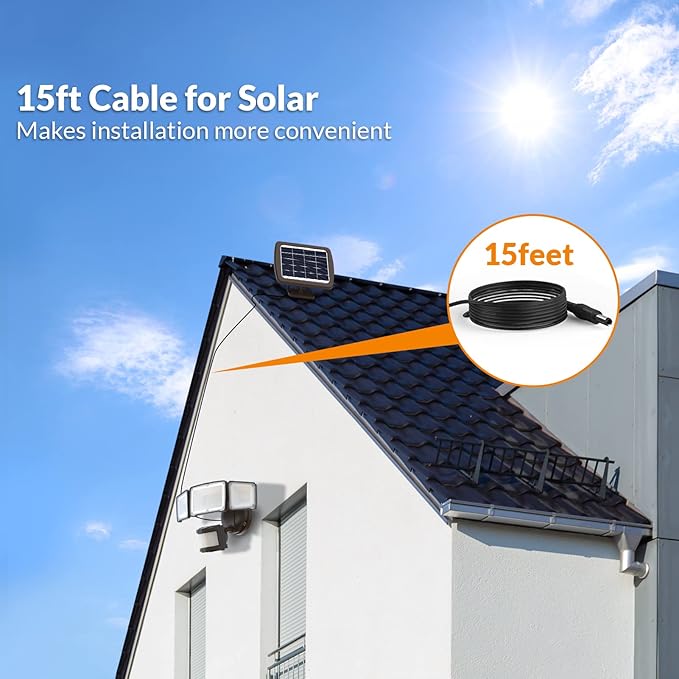 LEPOWER 1600LM LED Solar Security Lights Motion Outdoor, 5500K White Light