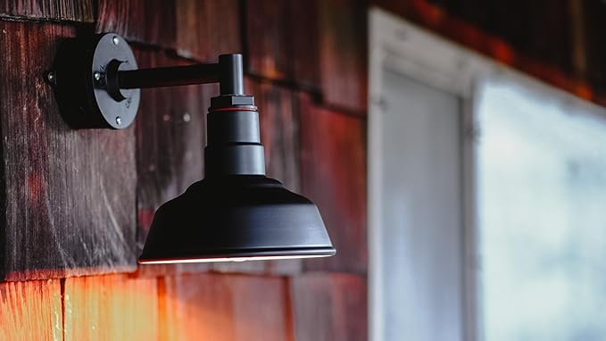 Steel Lighting Co. Hawthorne Barn Light | Outdoor Wall Mounted | 8 inch Dome |