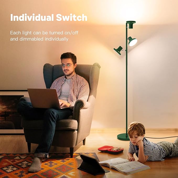 SIBRILLE 36W LED Tree Floor Lamp, Modern Dimmable Standing Lamp