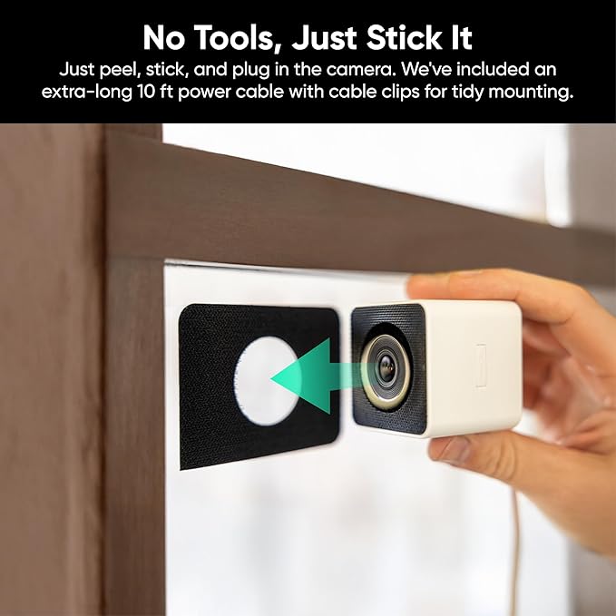 Wyze Window Camera, WiFi Indoor HD Home Security Camera, Upgraded Color Night