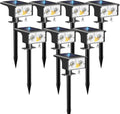 btfarm Solar Spot Lights Outdoor Waterproof, 8 Pack/3 Modes Motion Sensor Lights