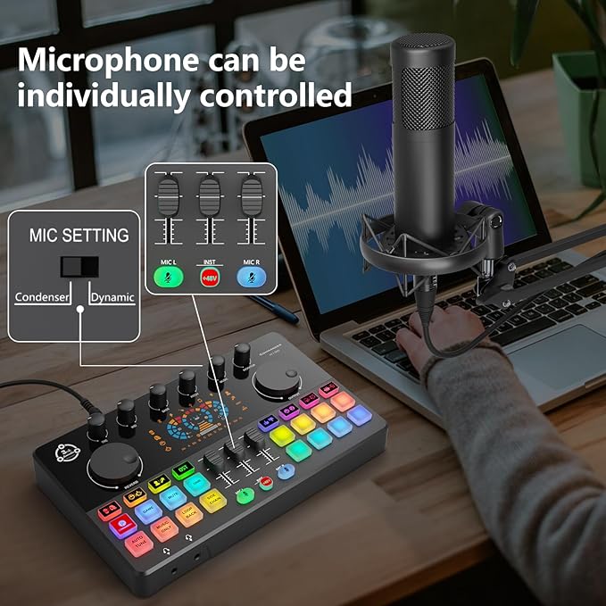 Podcast Equipment Bundle for 2, Audio Interface