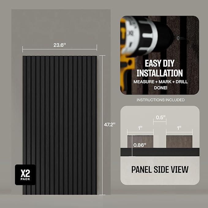 2-Pack Wood Panels for Wall