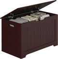 ZenStyle Storage Chest, Wood Storage Bench with 2 Safety Hinges, Storage Trunk Box Bench Entryway Bench for Bedroom and Living Room (Brown)