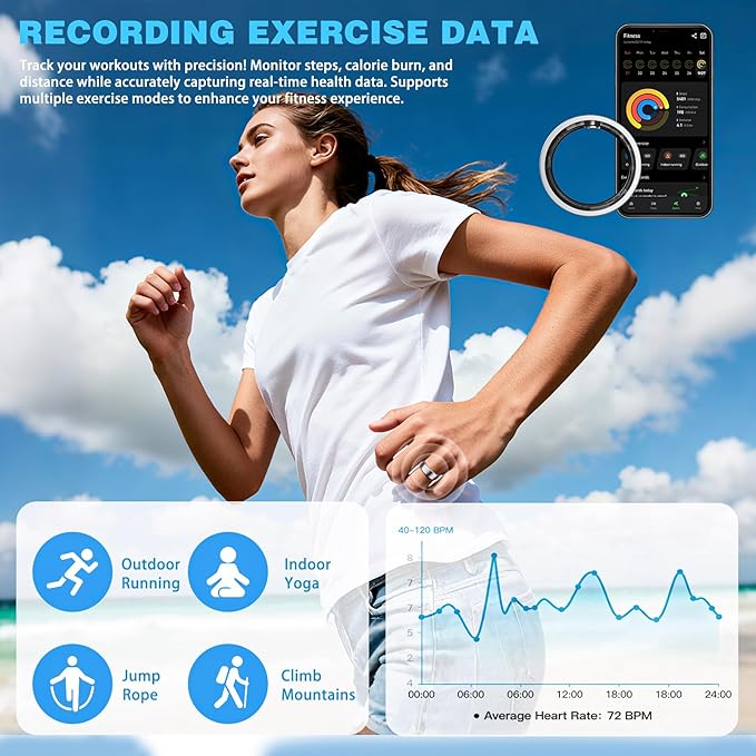 S SECRETTOP Smart Ring Fitness Tracker