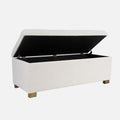 Spatial Order 46" Tufted Storage Bench - Cream